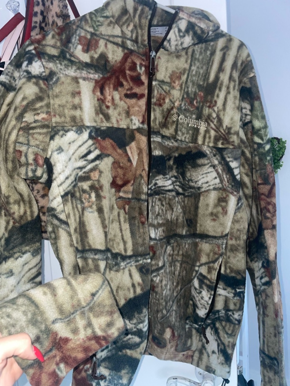 Columbia Camouflage Fleece Jacket in Green and Tan
